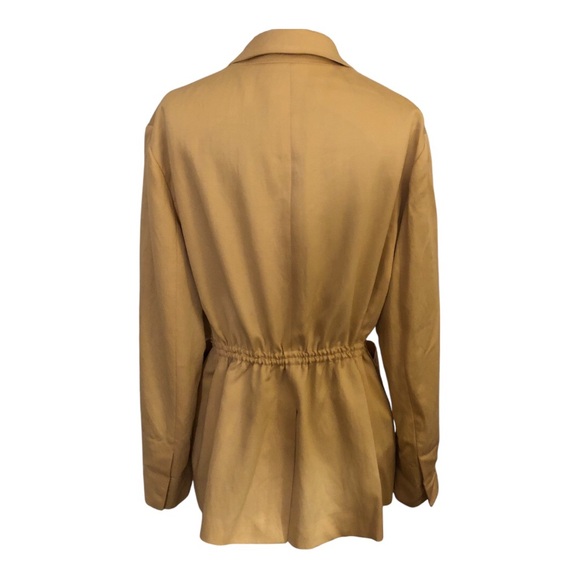 M.M. LaFleur Drawstring Waist Pale Yellow Blazer Size 12 - Picture 7 of 16